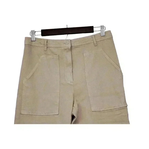 Aritzia Wilfred Free Modern Utility Pants Size 8 Beige Straight Leg Mid Rise - Picture 2 of 12